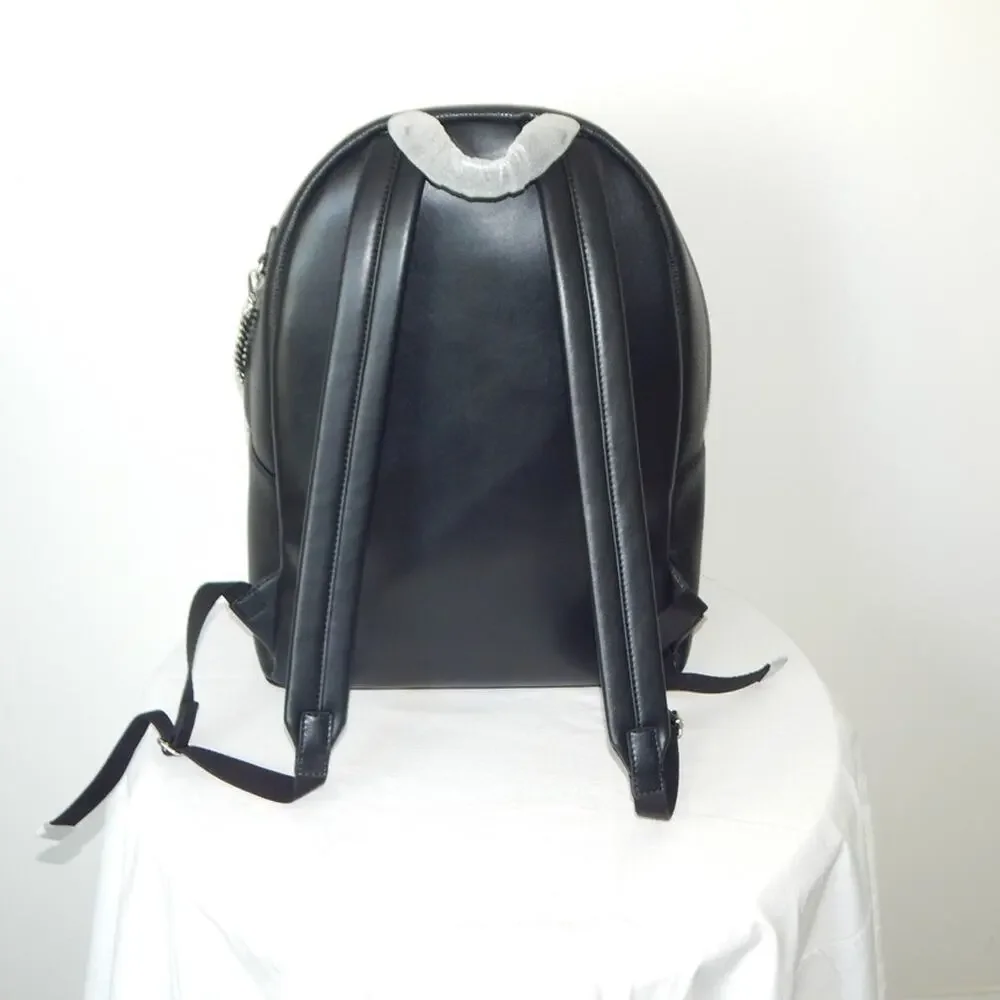 NWT Michael Kors SLATER MK Logo Laptop Compatible Chain Large Backpack Black